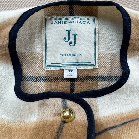 Janie and Jack Wool Blend Plaid Cape Poncho size 2T - Picture 5 of 6